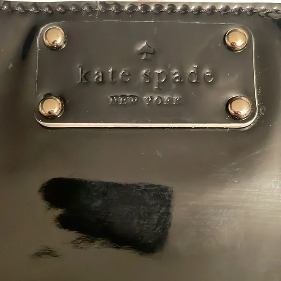 Kate Spade ♠️ black patent leather like material small crossbody - Picture 2 of 5
